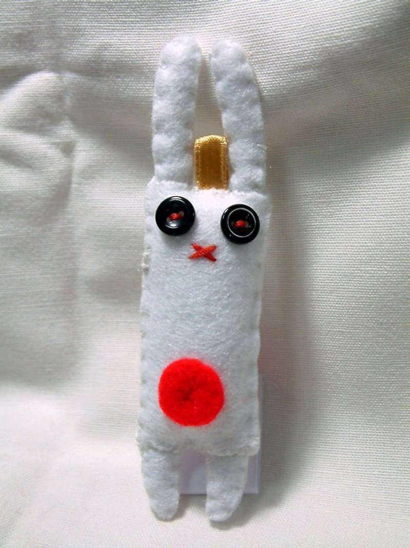 【國旗兔】日本 - 吊飾 - 其他材質 白色