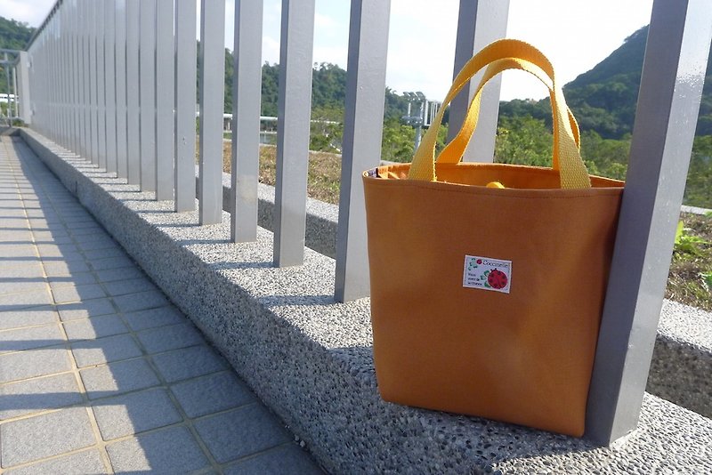 | •R• | 調色盤手提袋/便當袋/萬用袋 | 束口式 | 日本瓢蟲布標 | 黃 - 手提包/手提袋 - 其他材質 