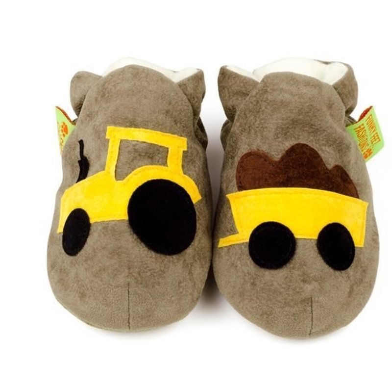 ★客製化★【英國手工鞋FunkyFeet Fashions】駝色拖曳車學步鞋0-24M(NT$1750)/ 2-7Y(NT$1950) - 童裝鞋 - 其他材質 咖啡色