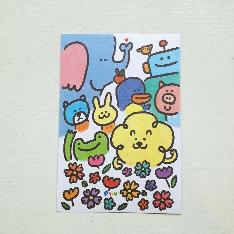 P714 居民系列明信片＿花園 - Cards & Postcards - Paper Multicolor