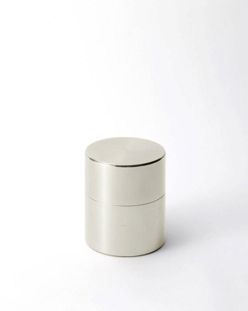 京都 開化堂茶筒 — 平型 200g 錫製茶筒 - 茶壺/茶杯/茶具 - 其他材質 白色