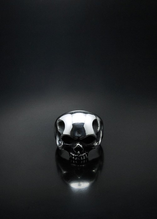 2 Abnormal Sides 簡約素面半臉骷髏戒指(S) | Skull Ring Standard Collection