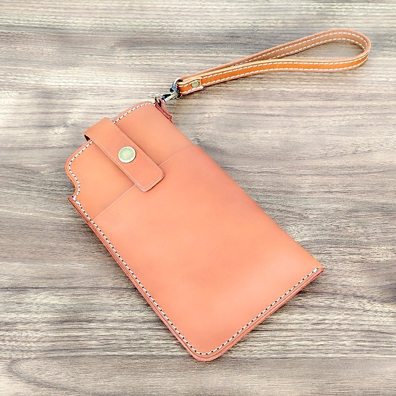 Mobile Phone Case | Handmade Leather Goods | Customized Gifts | Vegetable Tanned Leather-Hand Pull Mobile Phone Case