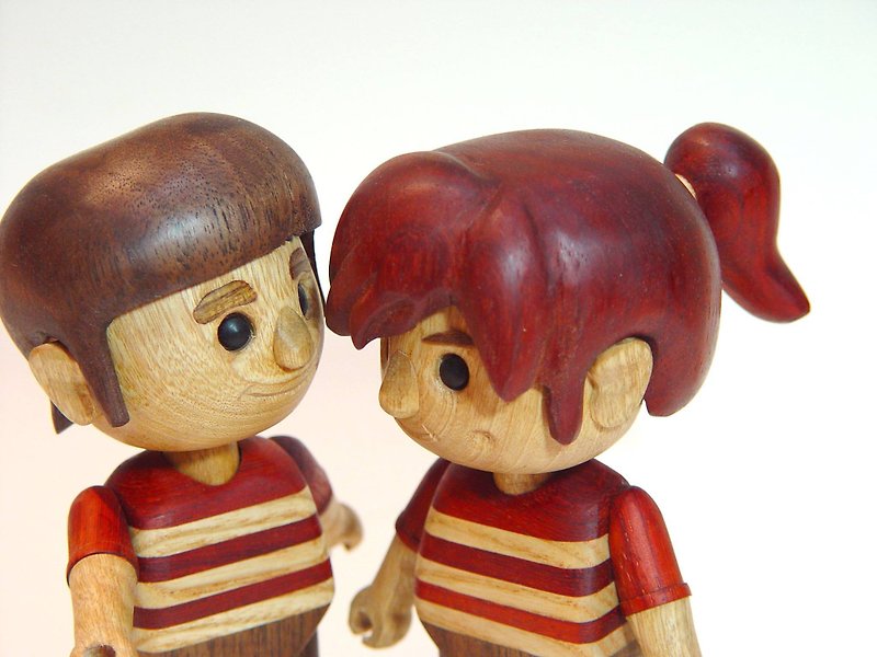 トムの人形、カップルの特別なセクション - 人形・フィギュア - 木製 ブラウン