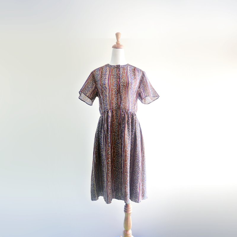 其他材質 洋裝/連身裙 咖啡色 - 攀岩  |  古著洋裝