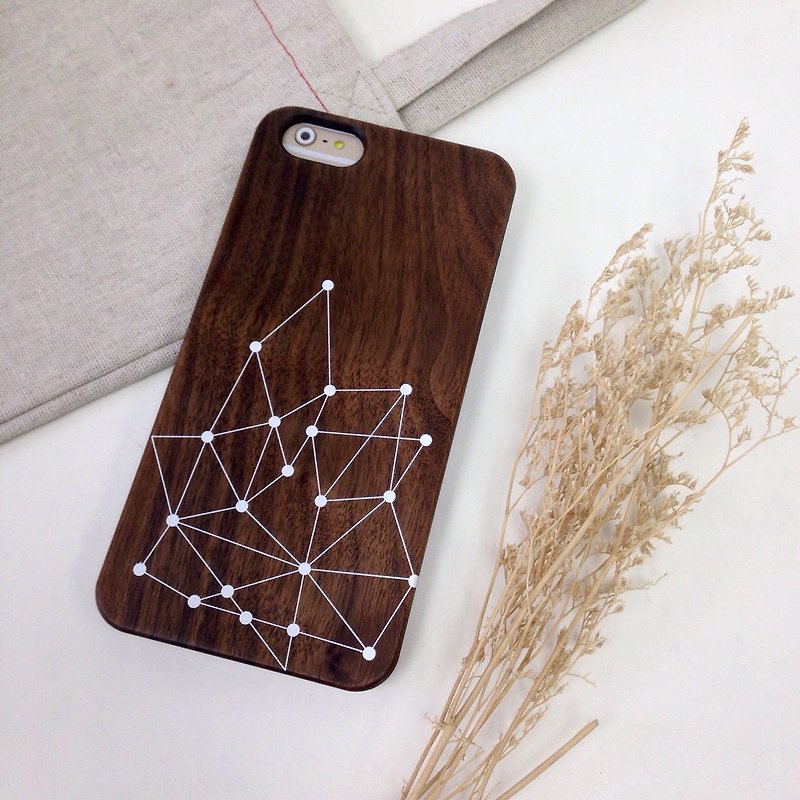 Geometric Lines and Points Real Wood iPhone Case for iPhone 6/6S, iPhone 6/6S Plus - Other - Wood 