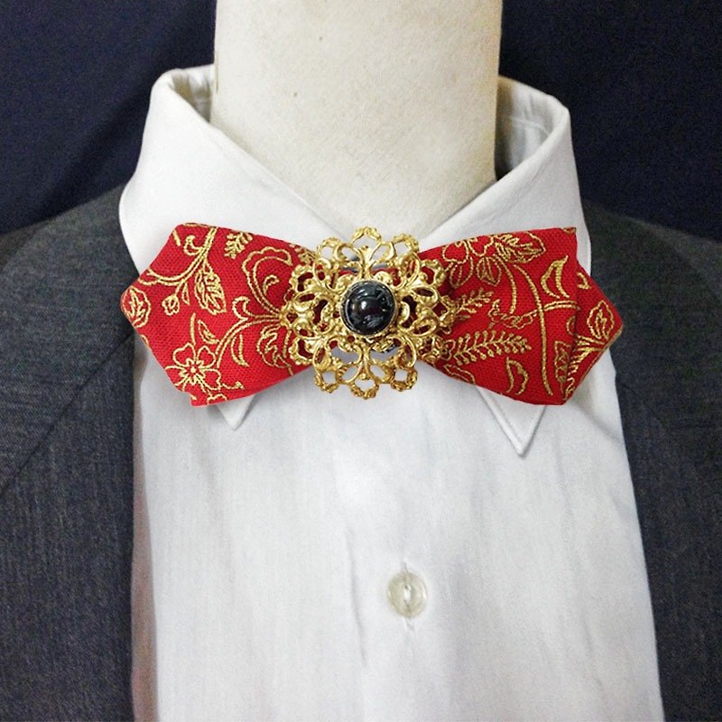 Royal red bowtie[Christmas] [New Year] - Ties & Tie Clips - Other Materials Red