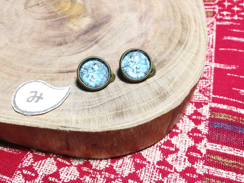 【Earrings】Kato Fisherman’s Secret*Can be changed to clip style - ต่างหู - โลหะ สีน้ำเงิน
