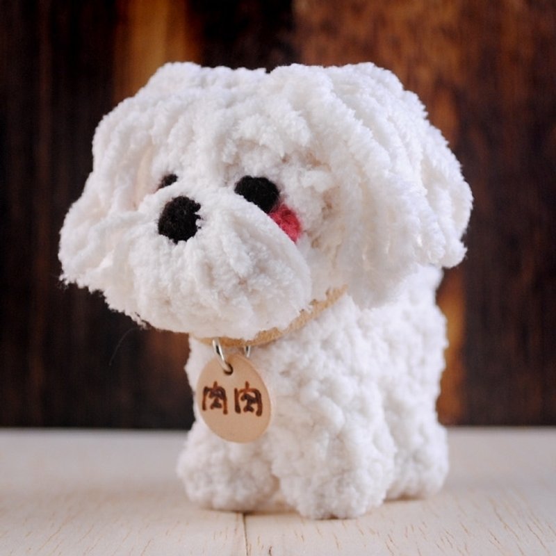 10cm pet cloned [feiwa Fei handmade doll] hairy Maltese dog pet toys (Welcome to order your dog) - อื่นๆ - วัสดุอื่นๆ ขาว