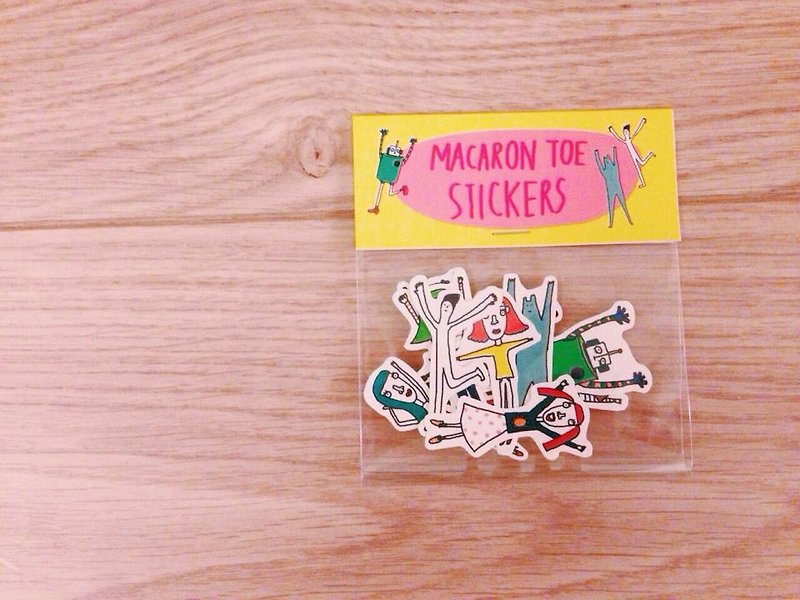 ✿Macaron TOE✿ Macaron TOE Characters /Sticker Pack(10 in) - สติกเกอร์ - กระดาษ หลากหลายสี