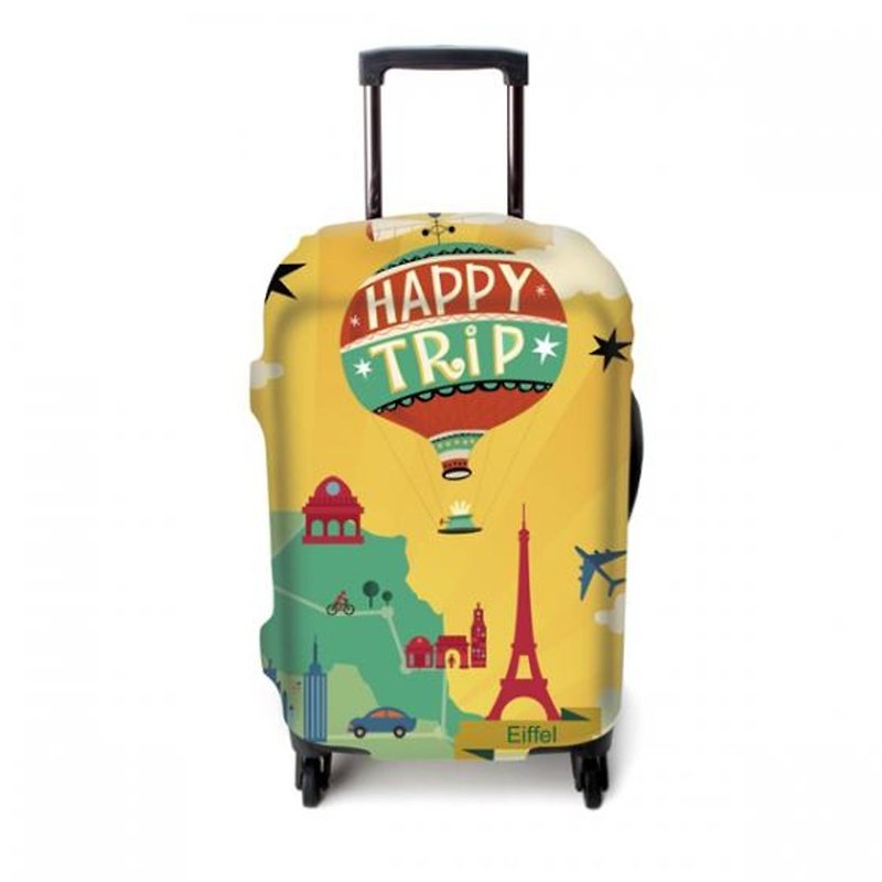 Elastic case set│Flying hot air balloon【M size】 - กระเป๋าเดินทาง/ผ้าคลุม - วัสดุอื่นๆ สีเหลือง