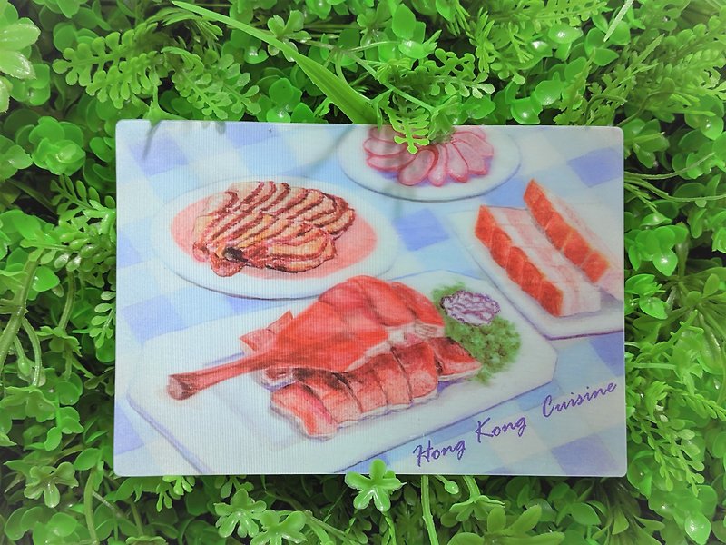 手繪明信片 – 燒味 (3D) - 心意卡/卡片 - 塑膠 多色