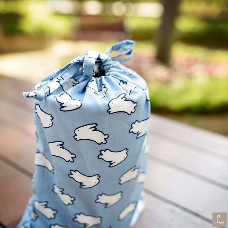 [White Rabbit - Drawstring] Cocoon handmade cloth - Toiletry Bags & Pouches - Other Materials White
