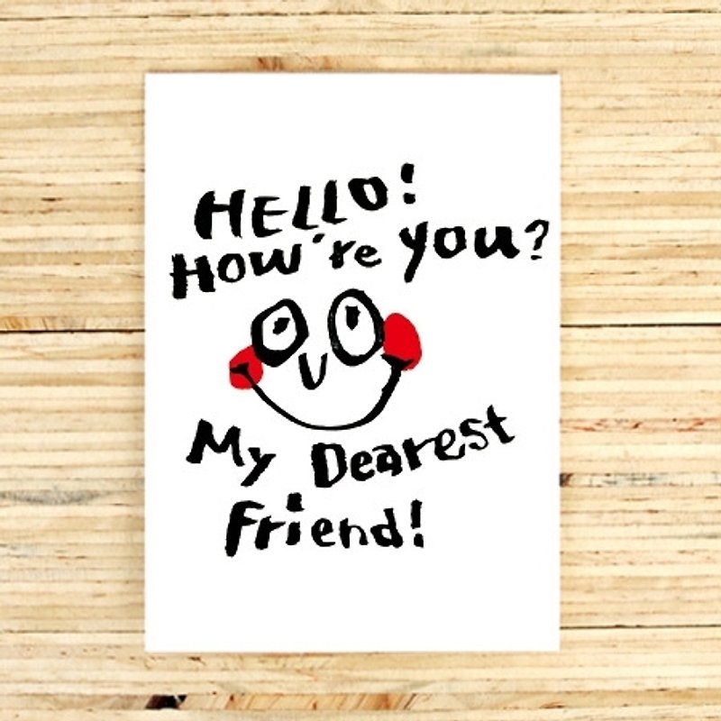 Hello! How're you Greeting Card - 卡片/明信片 - 紙 