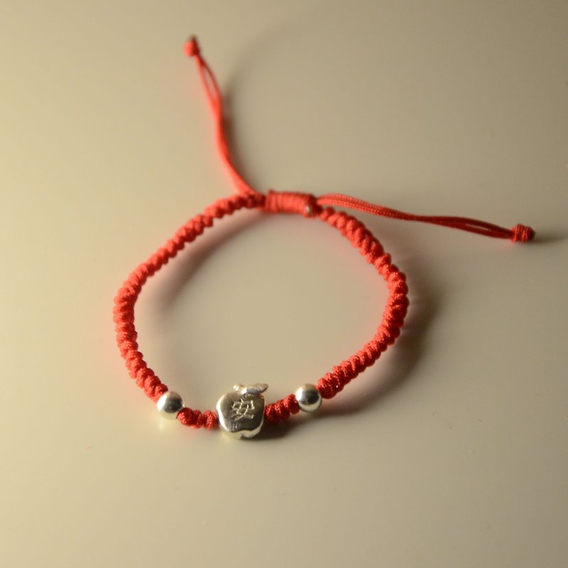 "Ping" Safe-Children's Bracelet - เครื่องประดับ - เงินแท้ สีแดง