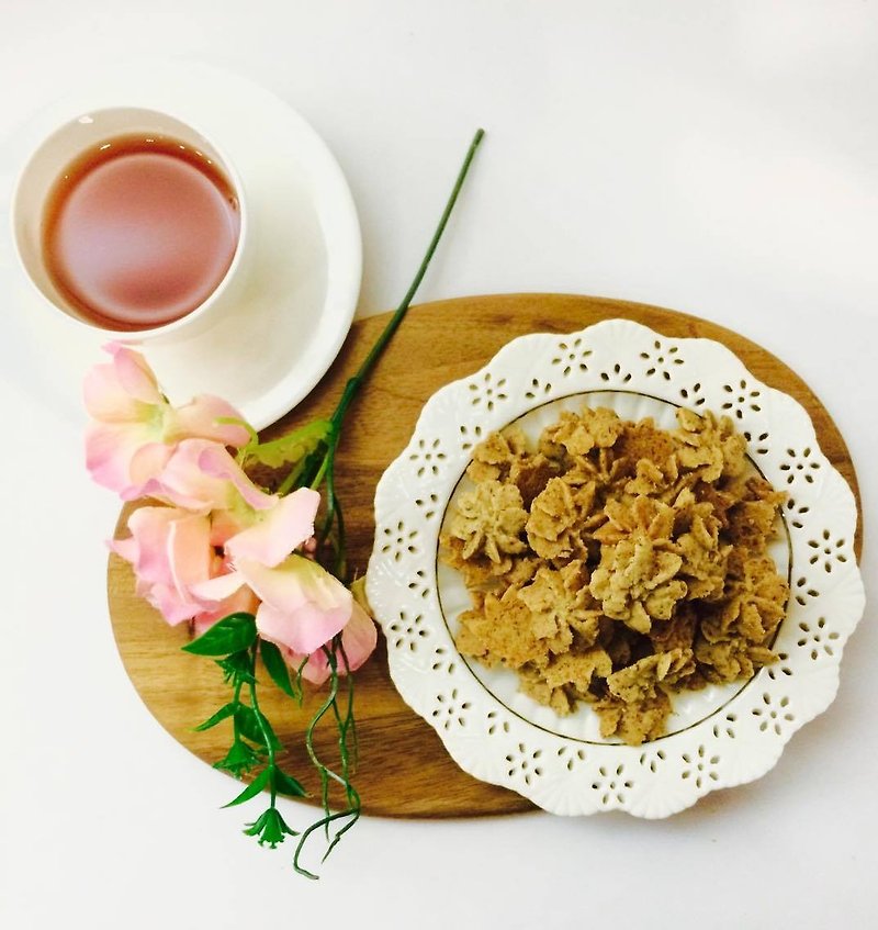 [Felicitas Pâtissérie] Rose tea shortbread Sablés Rose Tea (bag) - Handmade Cookies - Fresh Ingredients Red