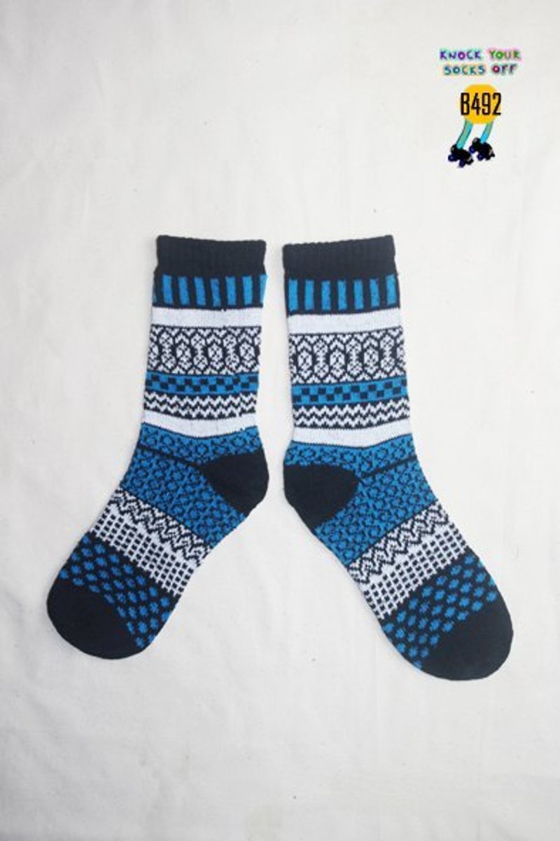 在暗處民族針織襪!!夏漪眺=knock your socks off !! - 襪子 - 其他材質 藍色