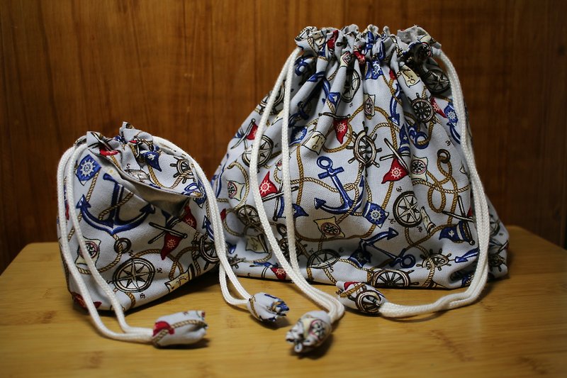 Sailing sailor dream tote bags + Oshin - Toiletry Bags & Pouches - Cotton & Hemp Multicolor