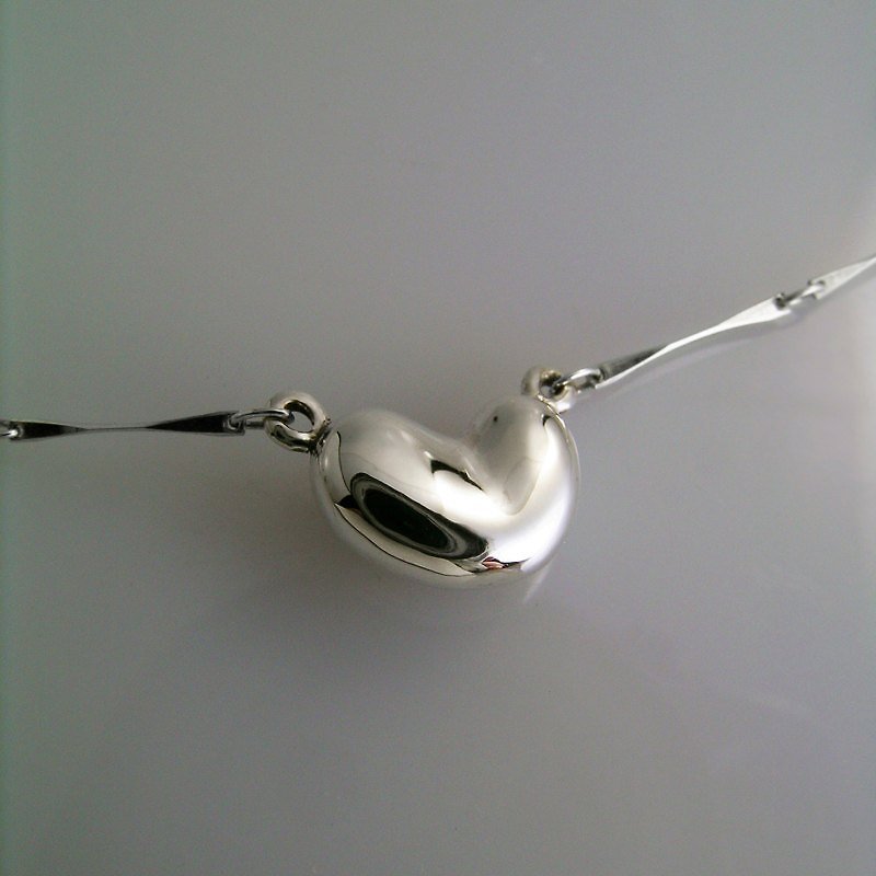 FUHSIYATUO FUHSIYATUO popular small love heart sterling silver pendant - สร้อยคอ - โลหะ ขาว