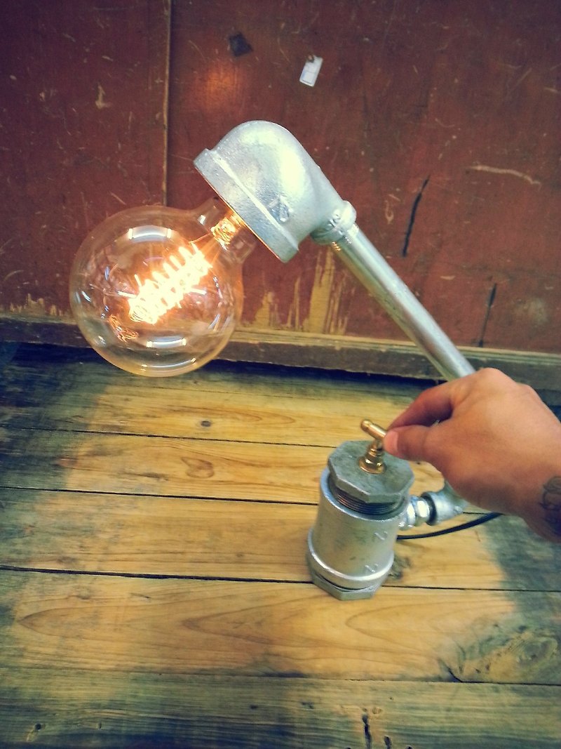 配管ランプ-エジソン工業デザイン15 - 照明・ランプ - その他の素材 グレー