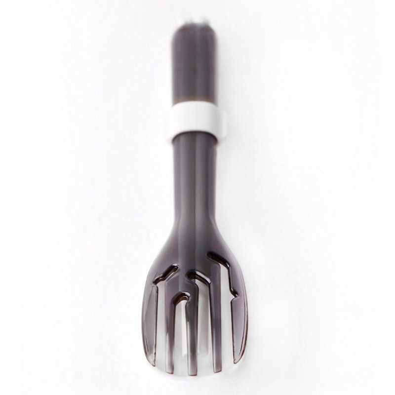 dipper 3合1SPS環保餐具組-潑墨黑叉 - 筷子/筷子架 - 塑膠 黑色