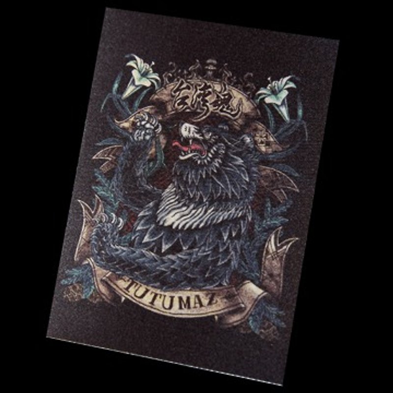 台灣魂《黑熊TUTUMAZ勇氣的章紋》布貼紙 - 貼紙 - 其他材質 黑色