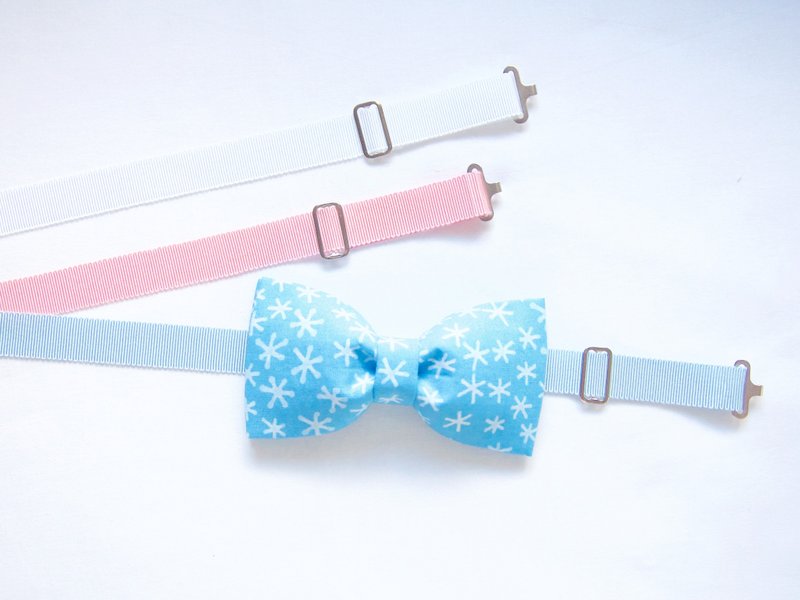 Bow Tie dedicated belt - เนคไท/ที่หนีบเนคไท - ผ้าฝ้าย/ผ้าลินิน ขาว