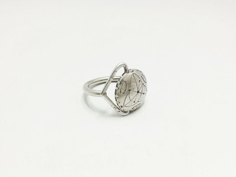 Geometry 3·Pure silver texture ring | Geometry - General Rings - Other Metals Gray