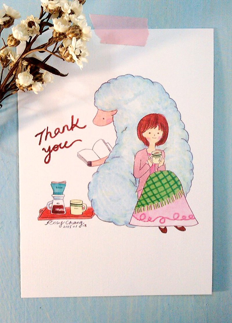 Sheep thank you postcard - Cards & Postcards - Paper Pink