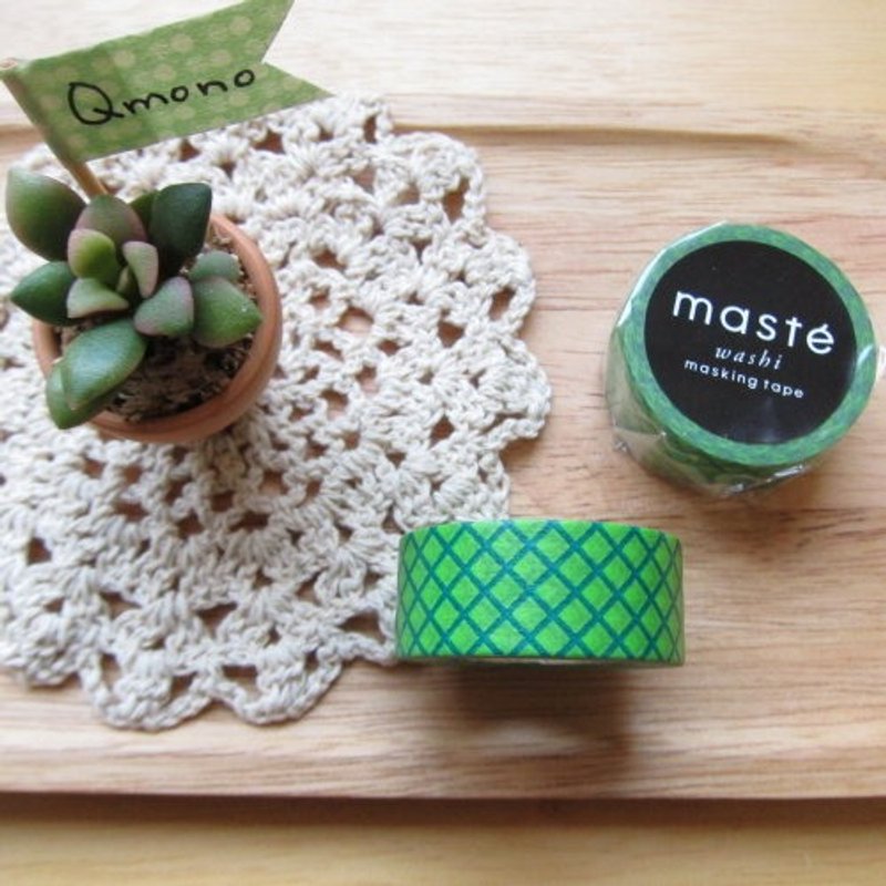 maste Masking Tape and paper tape Basic bright yellow-green color [Plaid (MST-MKT02-GYE)] - Washi Tape - Paper Green