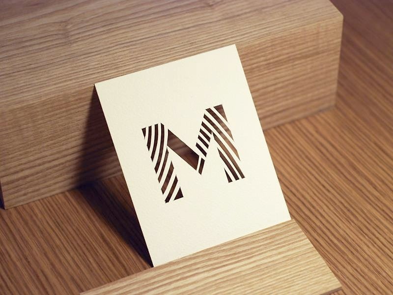 jainjain's simplified hand-made letter card for him/her Raeche / M - Cards & Postcards - Paper White