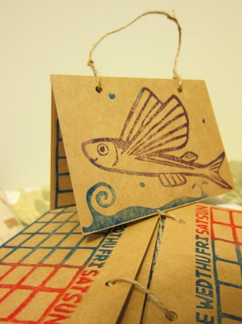 Environmentally Friendly Handwritten Custom Almanac-Flying Fish - ปฏิทิน - วัสดุอื่นๆ 