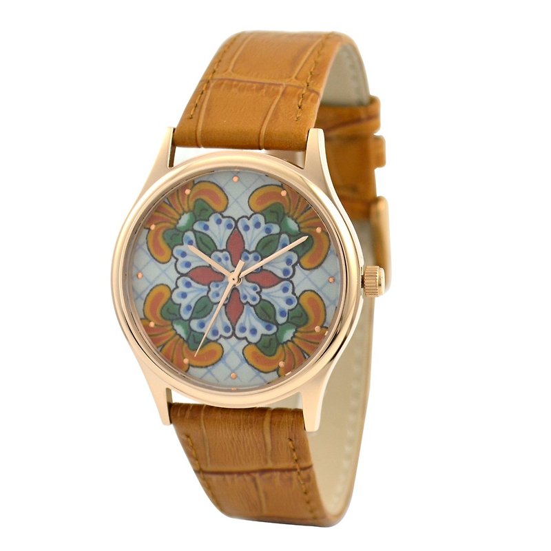Christmas Gift-Art Tile Pattern Watch-Free Shipping Worldwide - Men's & Unisex Watches - Other Metals Multicolor