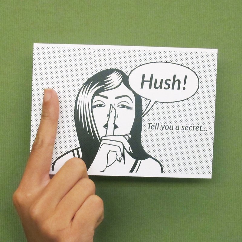 [Fun Print] "Tell you a secret" postard - การ์ด/โปสการ์ด - กระดาษ 