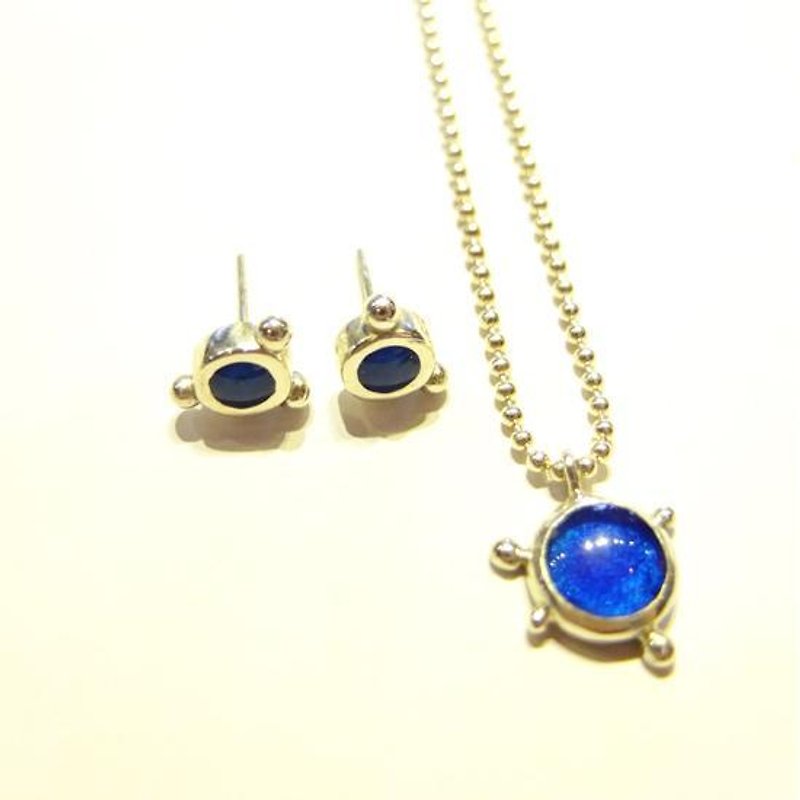Blue Planet Necklace - Necklaces - Other Metals Blue