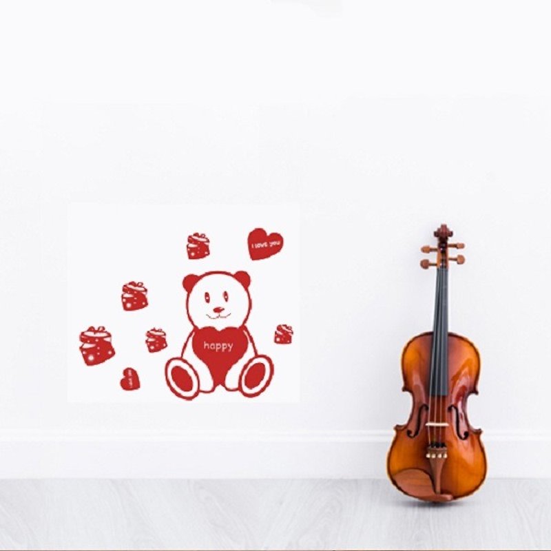 Smart Design Creative Seamless Wall Sticker◆Gift Bear 8 colors available - Wall Décor - Other Materials Purple