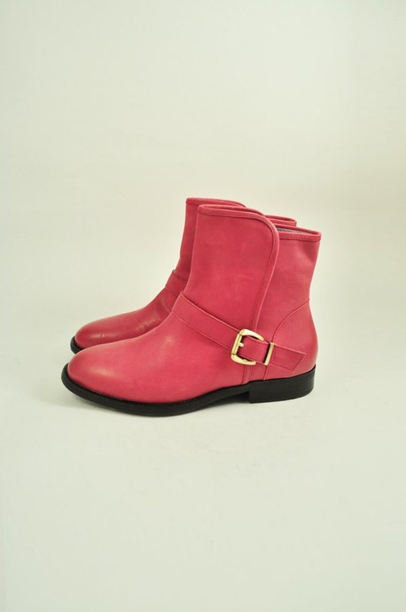 在十字路口遇見。柔潤小羊皮革短靴。 - Women's Casual Shoes - Other Materials Pink