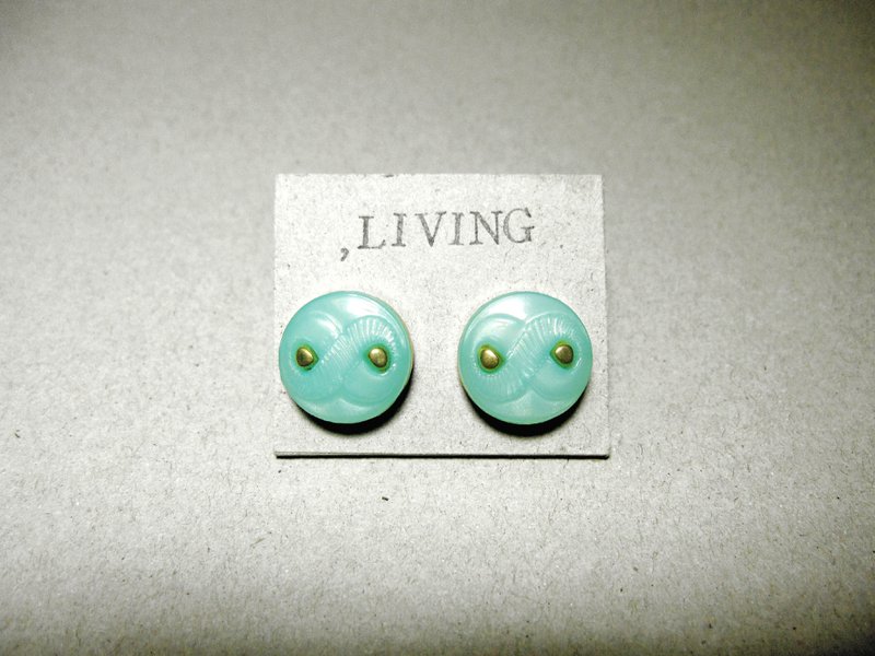 Blue infinite blue _ earrings [needle] - ต่างหู - พลาสติก สีน้ำเงิน