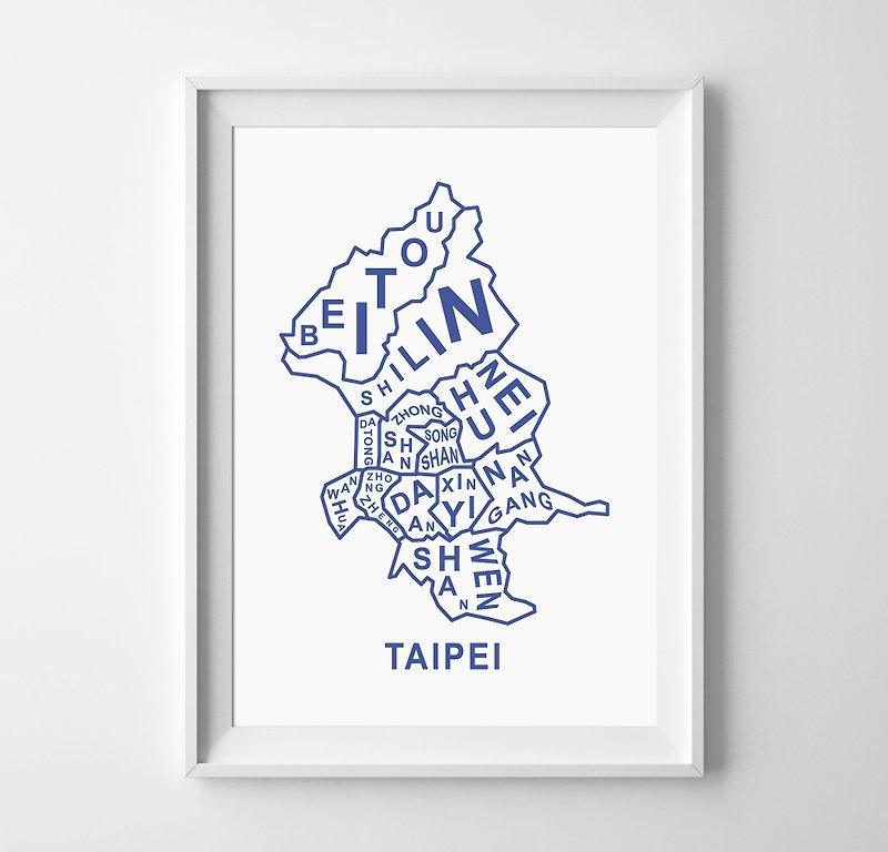 Taipei customizable posters - Wall Décor - Paper White