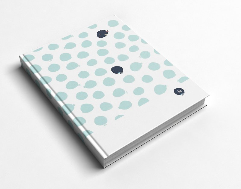 Rococo strawberry WELKIN hand-made_handmade book/notebook/handbook/diary-blue dot beast - Notebooks & Journals - Paper 