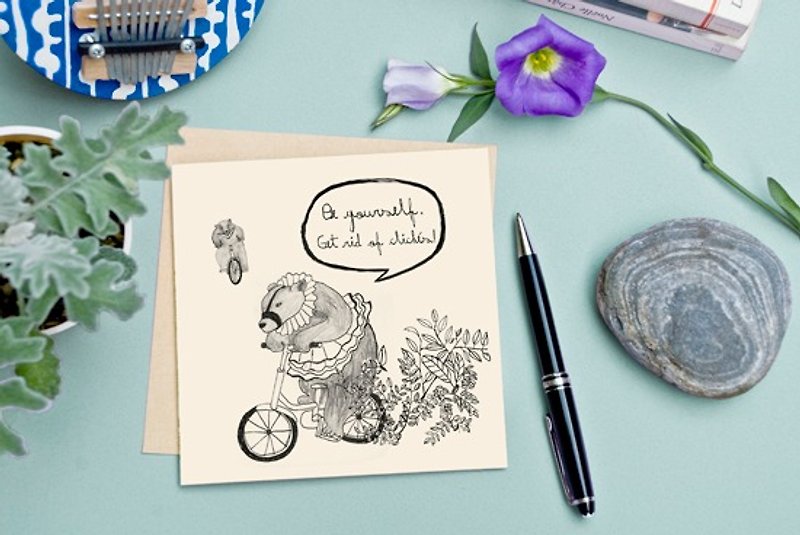 <The Most Beautiful Now> Greeting Card/Hey! Run Bear (Leaflet) - การ์ด/โปสการ์ด - กระดาษ 