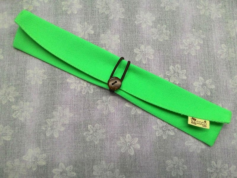 Small chopsticks cover. Fan carry-on storage bag, chopsticks cover and fan cover-arc (grass green plain canvas) F06-006 - ตะเกียบ - ผ้าฝ้าย/ผ้าลินิน สีเขียว