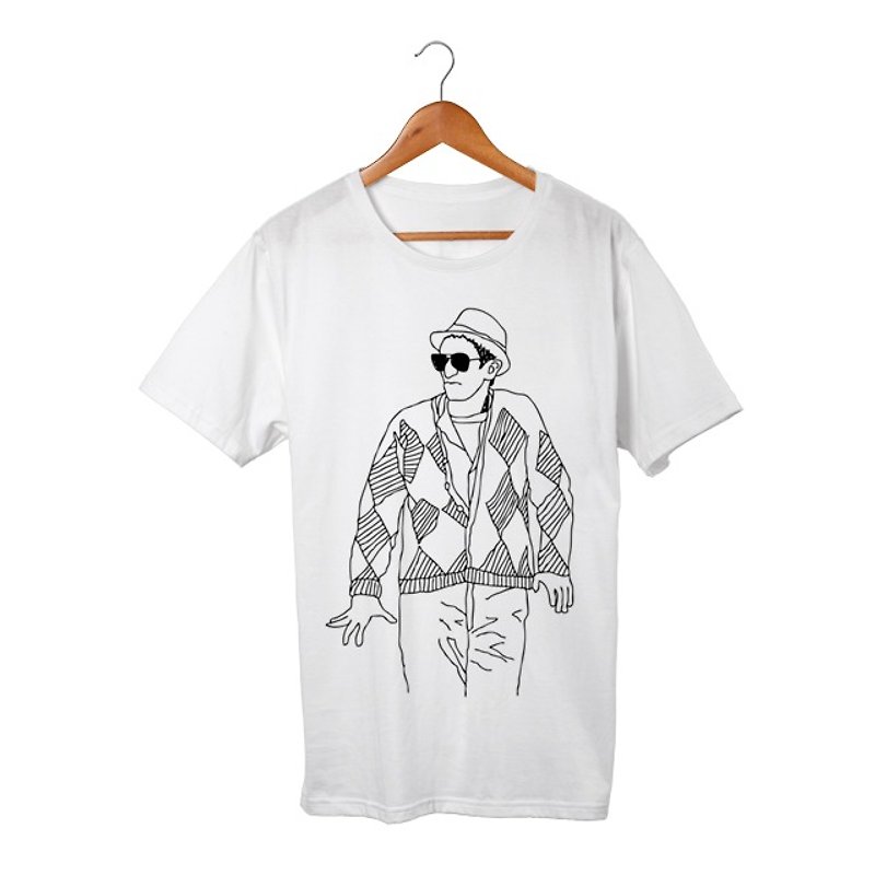 Eddie T-shirt - เสื้อยืดผู้ชาย - ผ้าฝ้าย/ผ้าลินิน ขาว