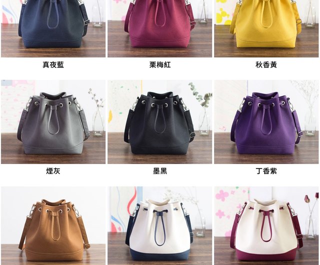 帆布カジュアルショルダーバッグ Lサイズ 3WAY巾着バッグ バック