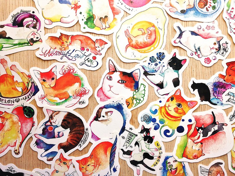 Shiba Inu and his friend stickers II (35pic) - Stickers - Paper Multicolor