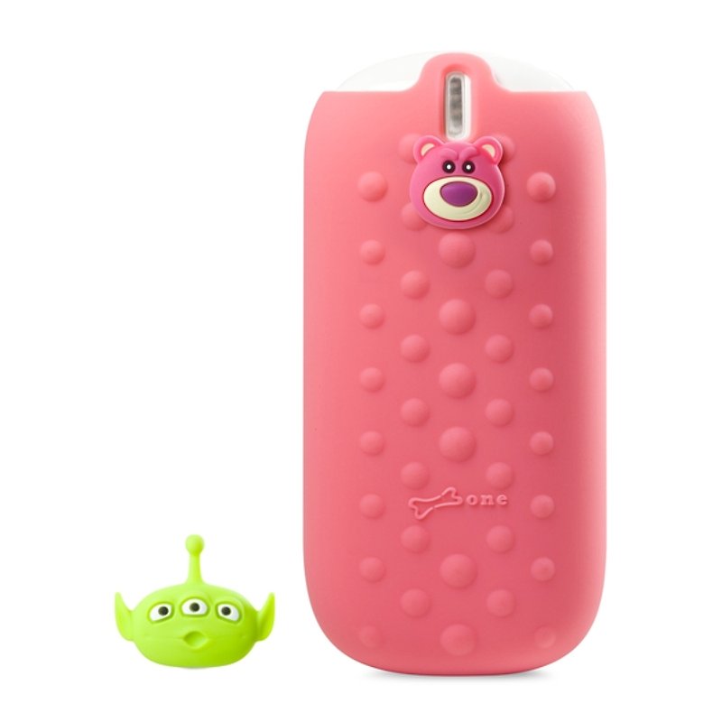 Power button action 5,200mAh- funny bear hug brother [Toy Story] - Other - Silicone Pink
