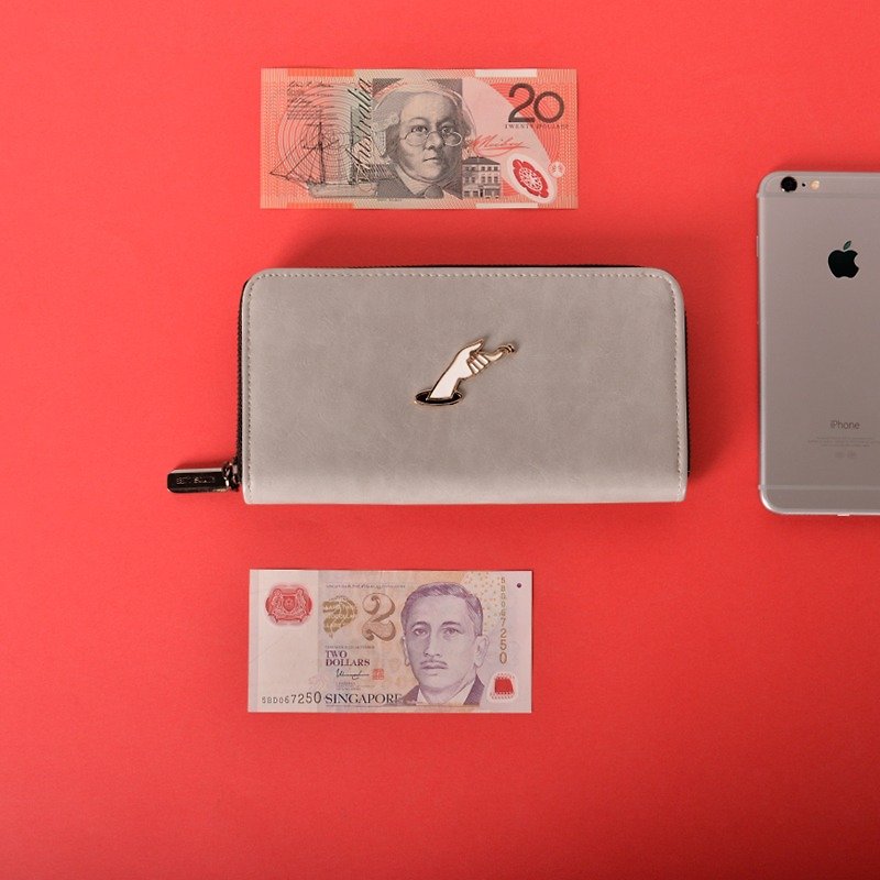 KIITOS PU Wallet - Gesture - Wallets - Genuine Leather Gray