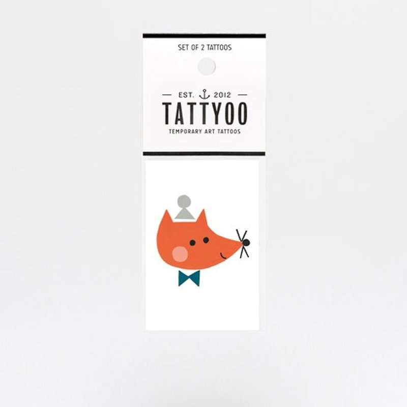 文森小狐狸 刺青紋身貼紙 | TATTYOO - 紋身貼紙 - 紙 多色