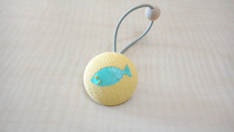 Hand-feel cloth buckle hair bundle-small fish - Hair Accessories - Other Materials Yellow