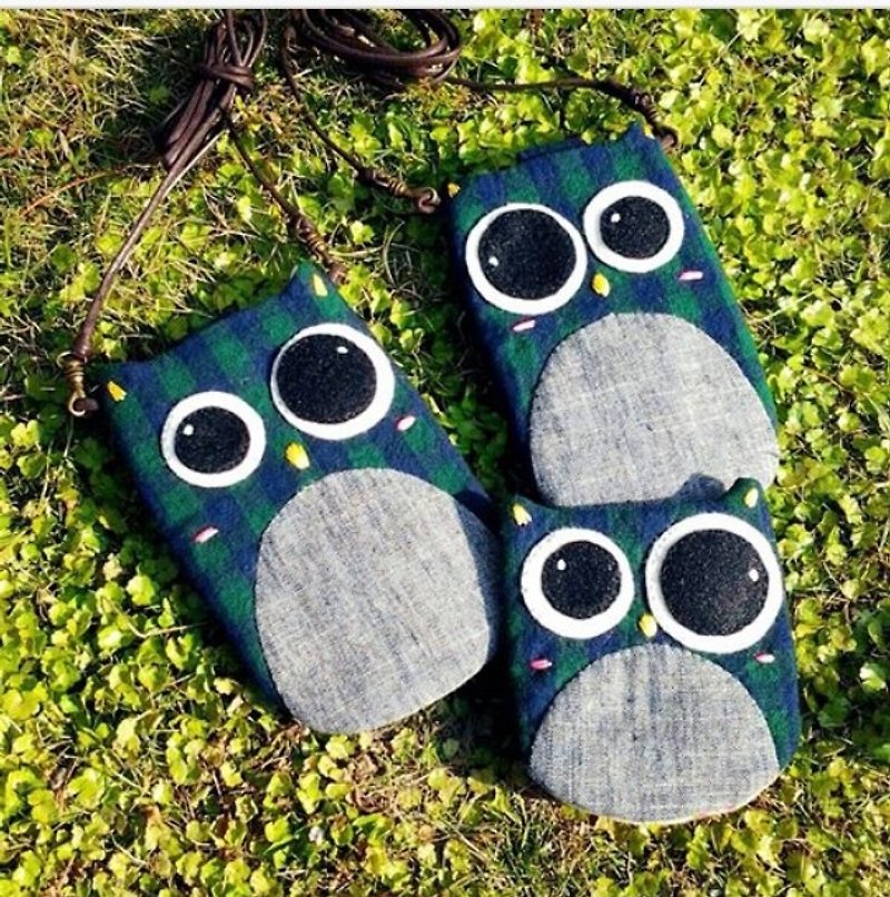 Cell phone pocket ~ owl paragraph - Other - Other Materials Multicolor